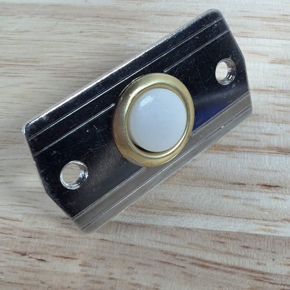 Nutone Vintage model PB-21 Push Button Silver Toned Plate Gold Toned Button